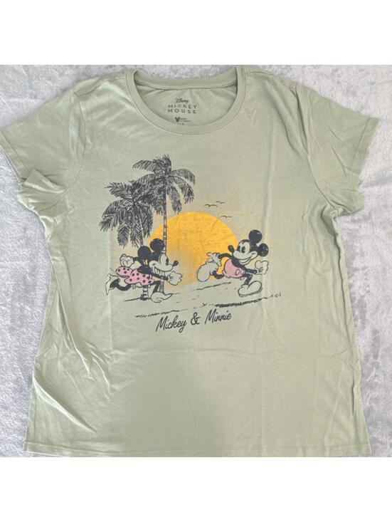Disney Other - Disney Mickey & Minnie Mouse Light Green Adult T-Shirt L